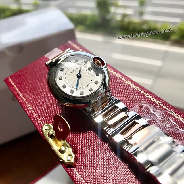 卡地亞石英手錶 Cartier經典款真鑽藍氣球女裝腕表  gjs2098